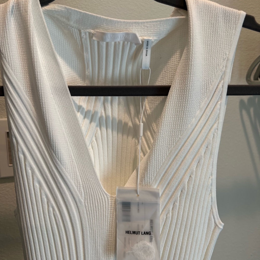 Helmut Lang Ribbed Vneck Dress - Picture 7 of 8